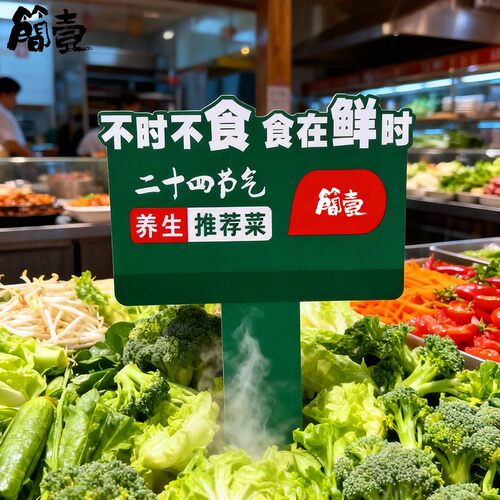 乡野土菜馆明档蔬菜展示插牌