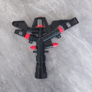 自动旋转黑色六嘴小四嘴塑料草坪农喷头农用喷头360度旋转4 6个头