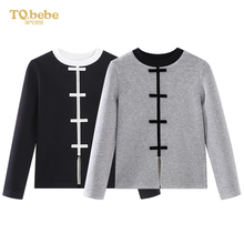 秋冬新款洋气时髦加绒一体绒贴身针织女童打底衫内搭可外穿