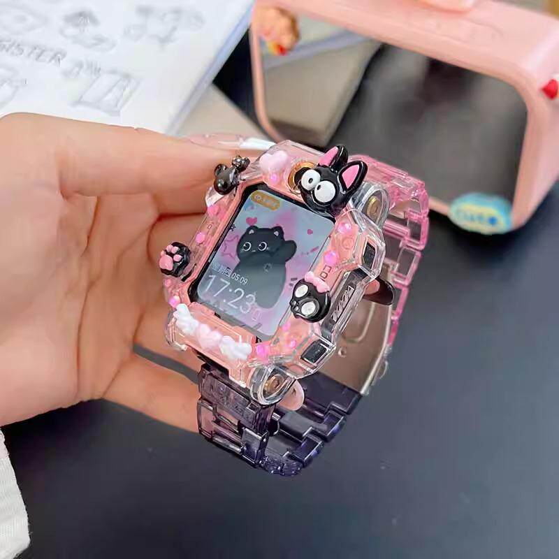 甜酷少女适用小天才电话手表表带z9/z8a保护壳壳z10儿童透明z7sz6
