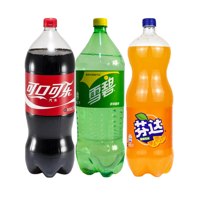 可口可乐芬达雪碧零度大瓶2l大桶组合装整箱饮品碳酸饮料怀旧汽水