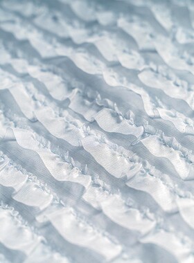 雪纺布料褶皱纱裙料服装面料裙布内衬里衬布头裙摆黑色白色纱布