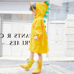 儿童雨衣女童小童幼童男童恐龙幼儿园小孩带书包位宝宝雨披夏2021