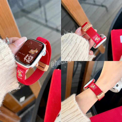 苹果手表细款磁吸尼龙表带