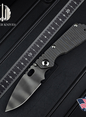 美国Strider挺进者刀展限定款SNG虎纹迷彩全钛柄多功能战术折叠刀