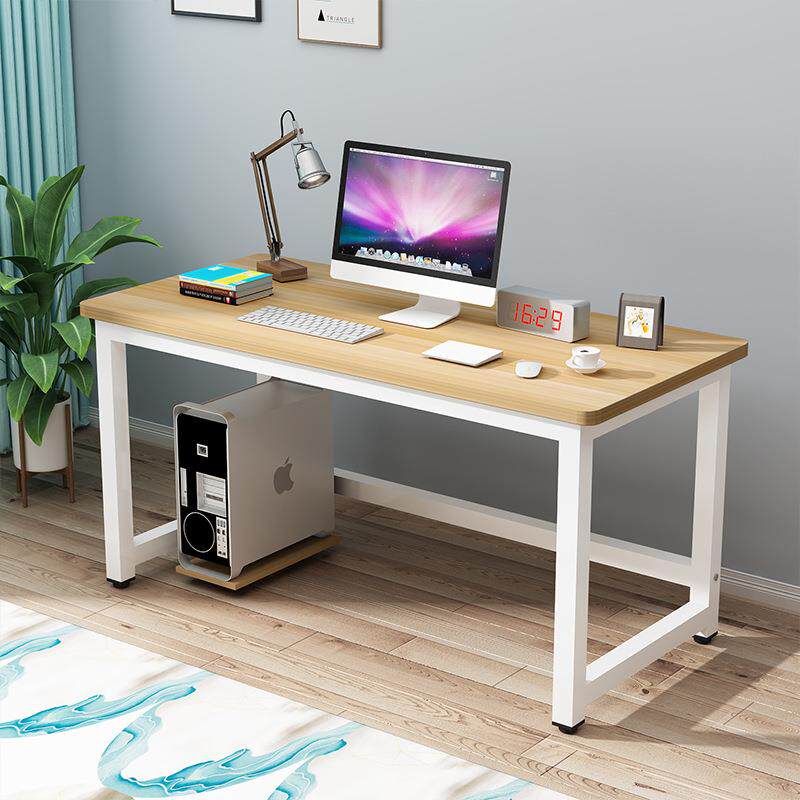 新款现代简约台式钢木电脑桌写字桌办公学习桌家用写字双人桌厂家