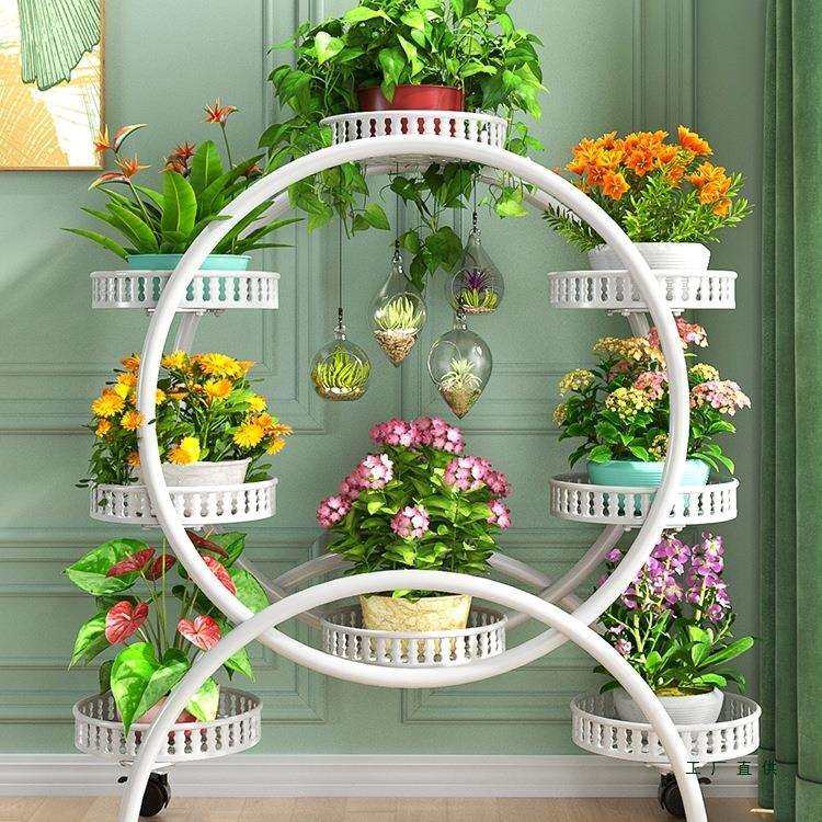 花架子客厅落地式多层阳台置物架轻奢感可移动2025新款绿萝