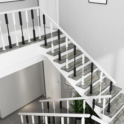 简约现代楼梯扶手护栏室内防护实木栏杆铁艺围栏家用阁楼别墅
