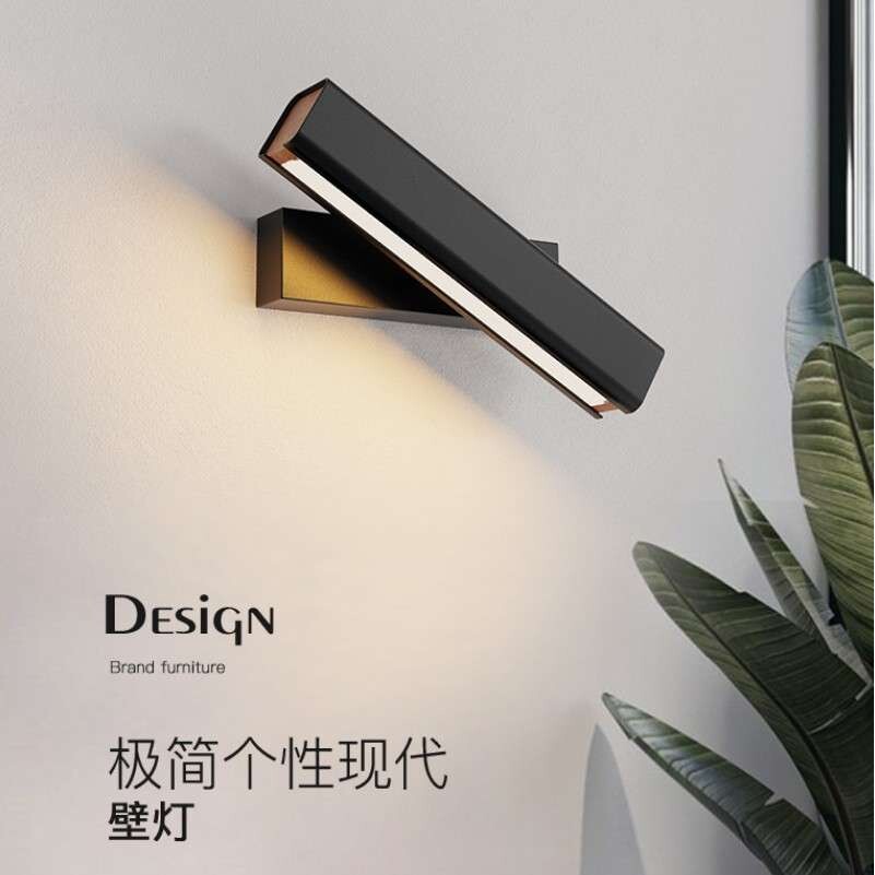 现代简约北欧LED旋转调节床头壁灯 酒店卧室玄关楼梯灯具家用壁灯