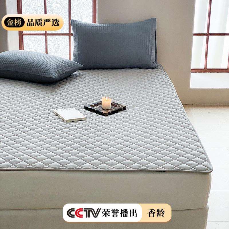 梦思双面全棉软床垫薄床褥隔脏垫床护垫纯色简约轻奢床垫子床褥子