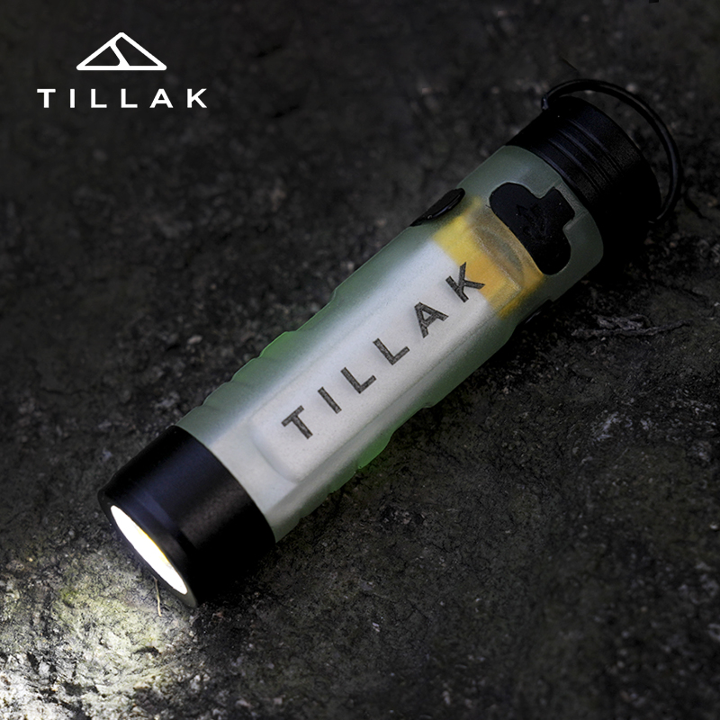 TILLAK口袋迷你手电户外钥匙夹帽氛围led长续航救灾应急5050小灯
