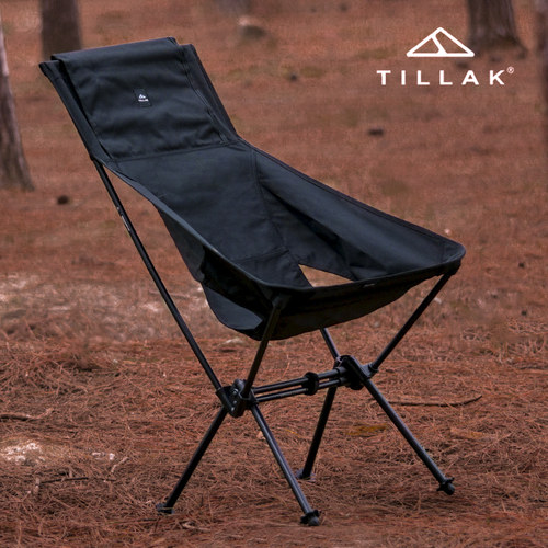 Tillak户外高背月亮椅户外折叠超轻自驾露营便携折叠休闲战术椅子