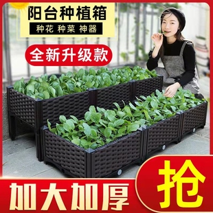 种菜神器家庭阳台长方形塑料特大清仓蔬菜专用种植箱花盆2021新款