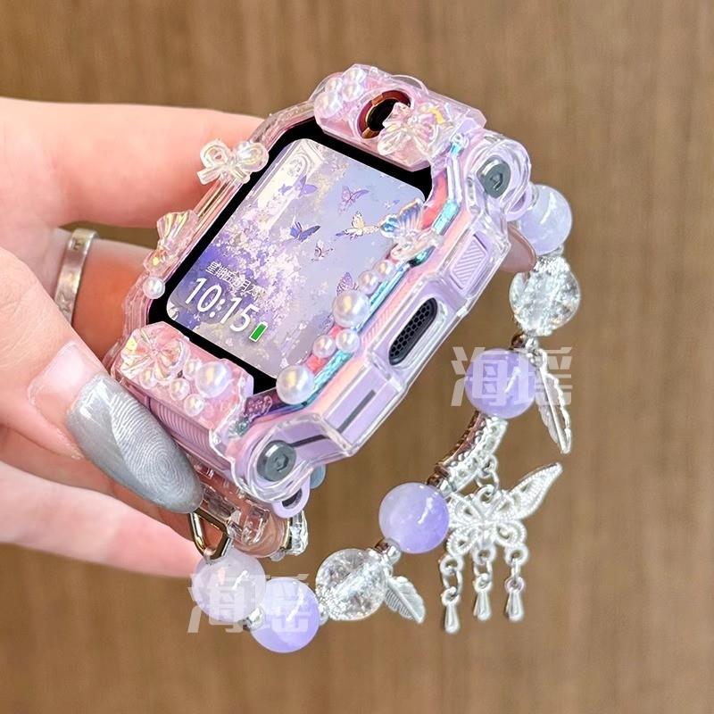 适用华为SIM-AL00儿童手表5x表带5xPro串珠绳4X表链3pro手链5腕带