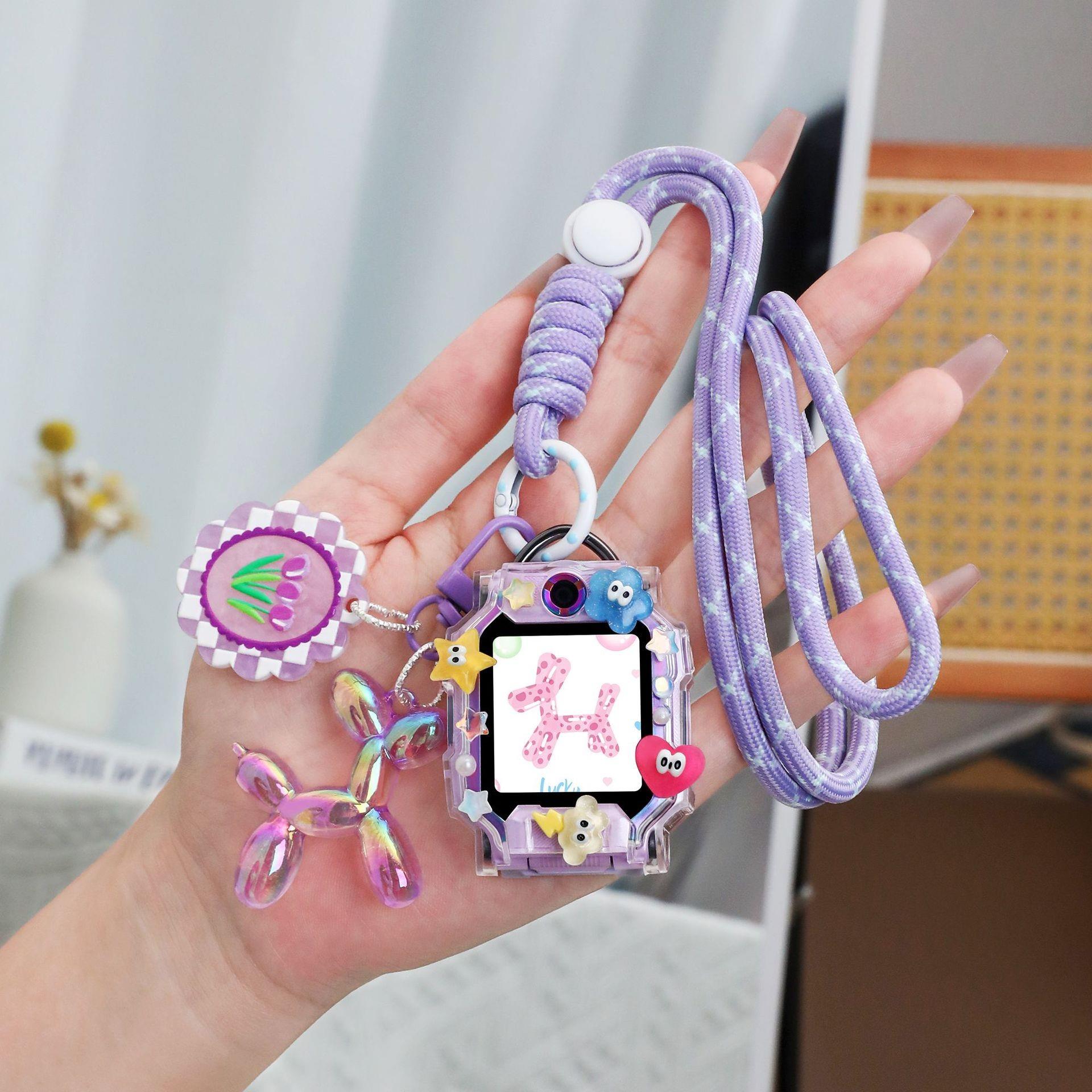 适用小天才电话手表W2305AC表带Q3挂绳U5保护套N5卡通壳D5表链Z5