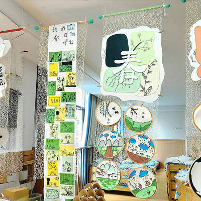 幼儿园美工区隔断吊饰环