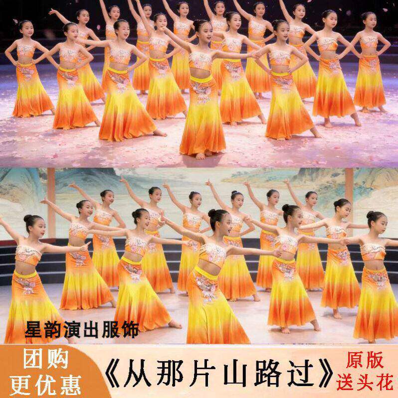 傣族舞蹈演出服儿童表演