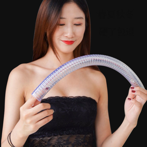 10米特厚钢丝软管pvc水管透明软管塑料油管耐温6分1/2/3/4寸抽水