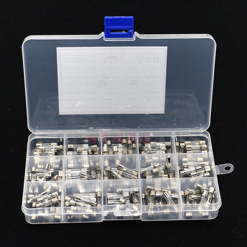 B款 150个盒装 5x20mm玻璃保险丝 0.1A~30A 保险管套装图片