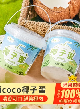 ICOCO冷冻椰子蛋泰国椰青新鲜椰子汁无壳免剥椰子肉整箱批发
