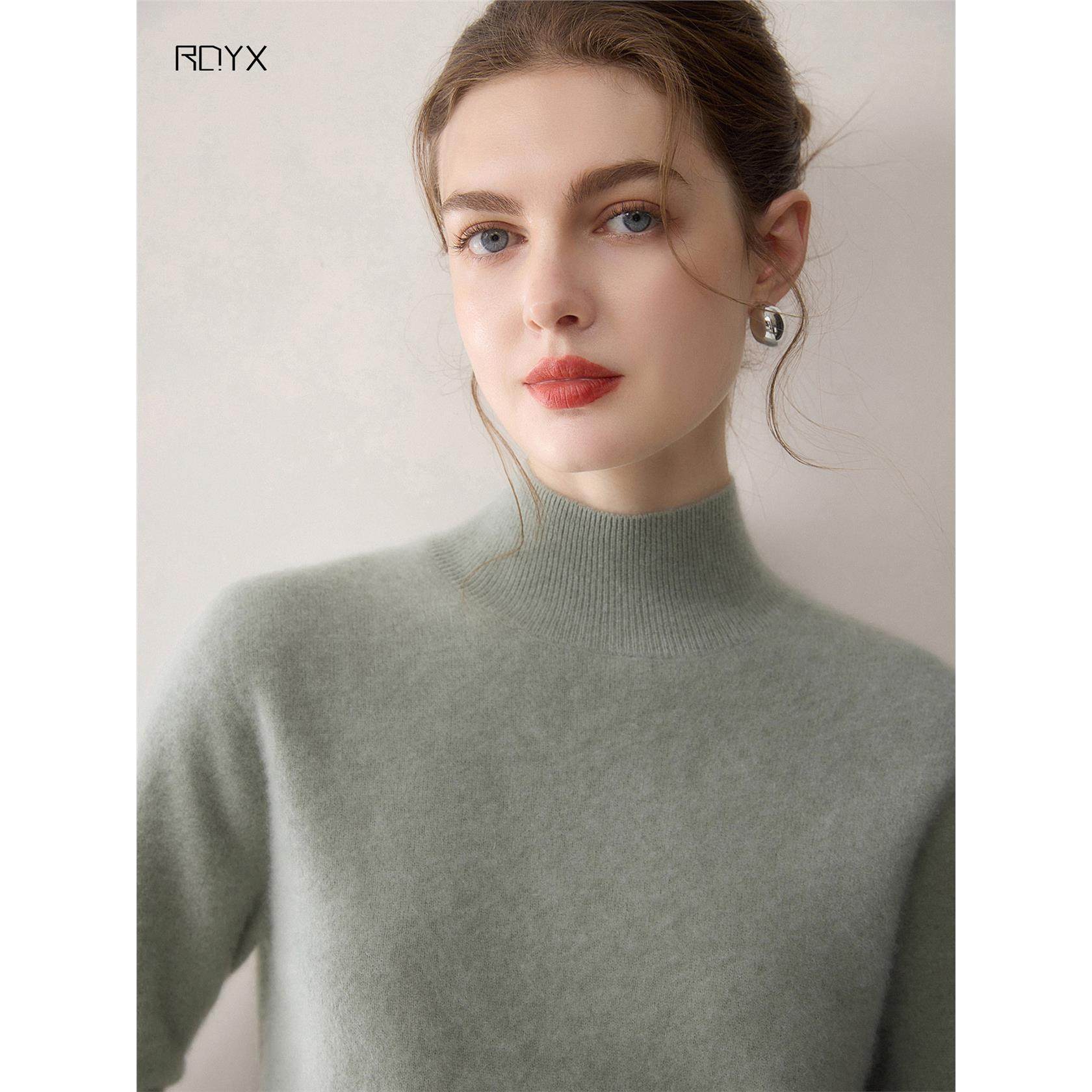 回头率超高丨秋冬100%纯山羊绒衫女半高领套头毛衣针织无缝打底衫,个性定制/设计服务/DIY,棉服工装,淘宝优惠券,粉丝福利购,淘宝优惠卷