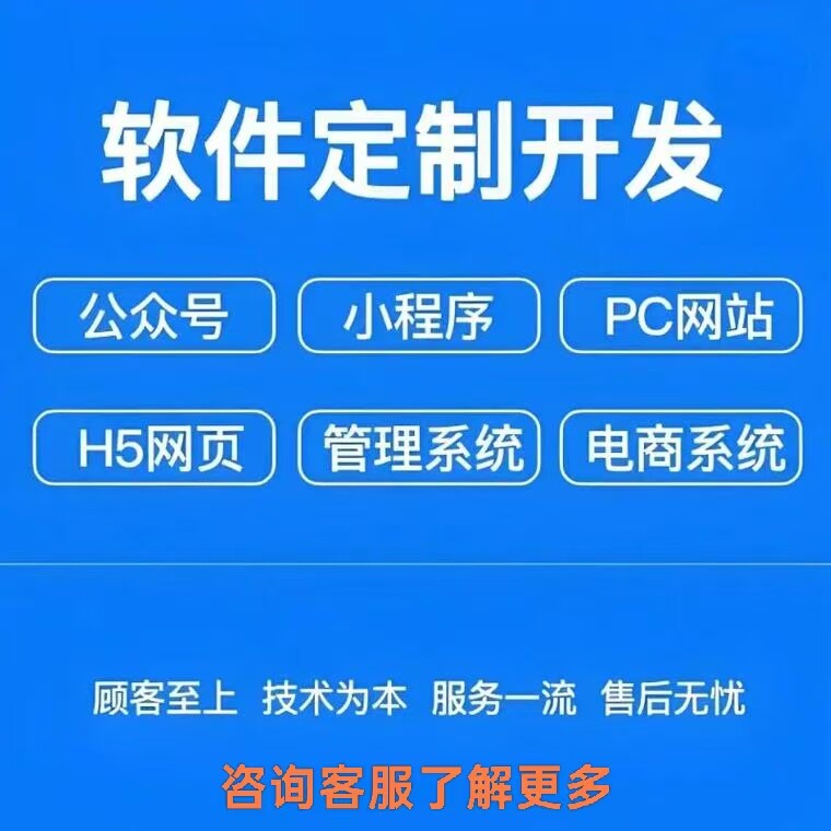 软件开发定制app定制java系统H5网页python程序ios小程序c/c#软件