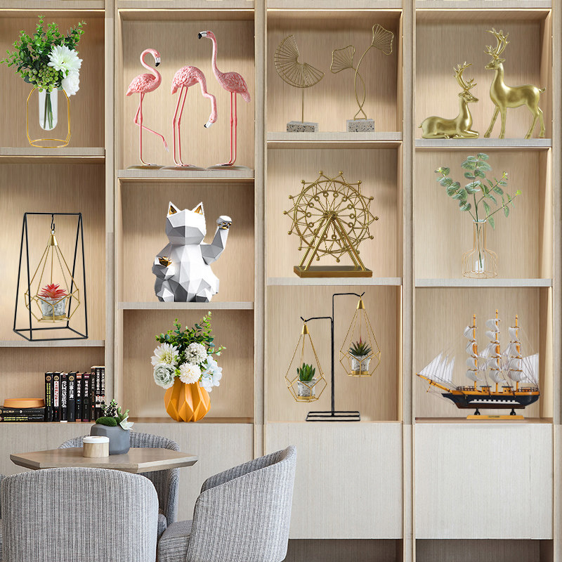 创意轻奢风摆件北欧现代家居客厅玄关酒柜装饰品电视柜桌面小摆设
