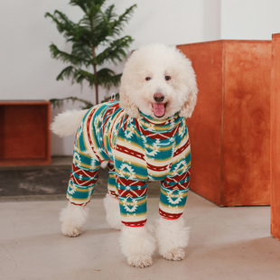 圣诞大狗套头衫中型犬四脚衣秋冬保暖宠物拉布拉多金毛巨贵衣服潮