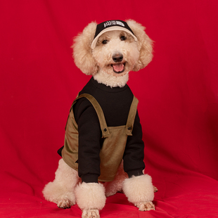 工装风狗狗卫衣大型犬衣服秋冬加绒拉布拉多金毛萨摩耶巨贵衣服潮