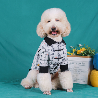 中国风大型犬衣服狗狗唐装秋冬潮