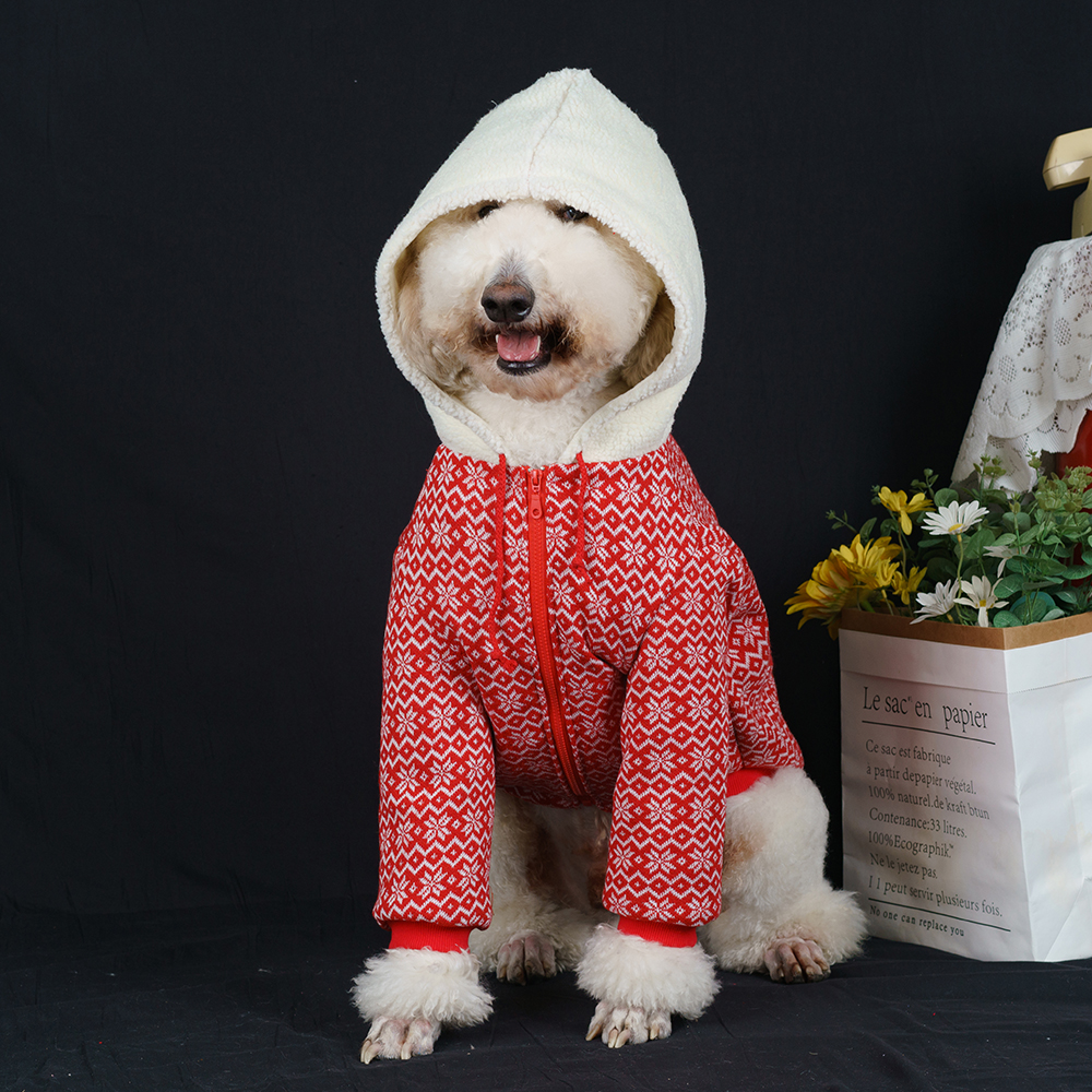 新年狗狗衣服大型犬连帽衫秋冬