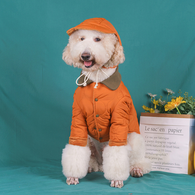 可爱宠物狗狗衣服大型犬棉衣秋冬