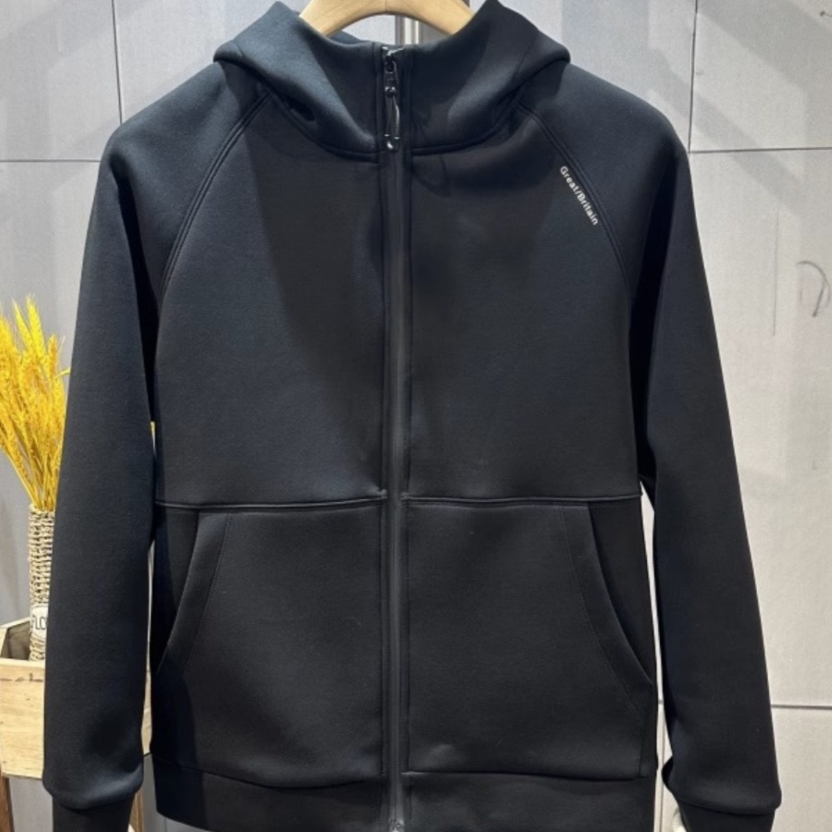 春秋新款连帽开衫卫衣男士韩版修身弹力棉质上衣百搭纯色休闲外套