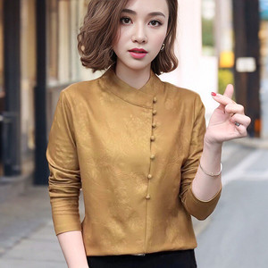 女士秋冬时尚洋气半高领打底衫圆领复古加绒澳绒气质长袖内搭上衣