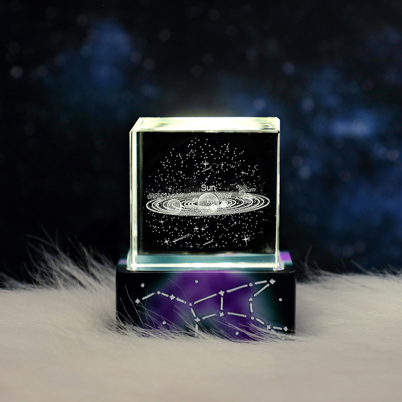 星空宇宙水晶玻璃装饰摆件桌面创意礼品生日礼物纪念品