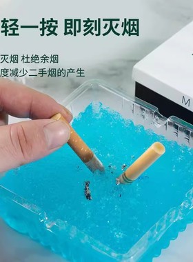 便携式一次性烟灰办公室烟缸防烟味车用防飞灰家用客厅创意懒人