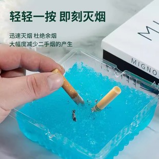 便携式一次性烟灰办公室烟缸防烟味车用防飞灰家用客厅创意懒人