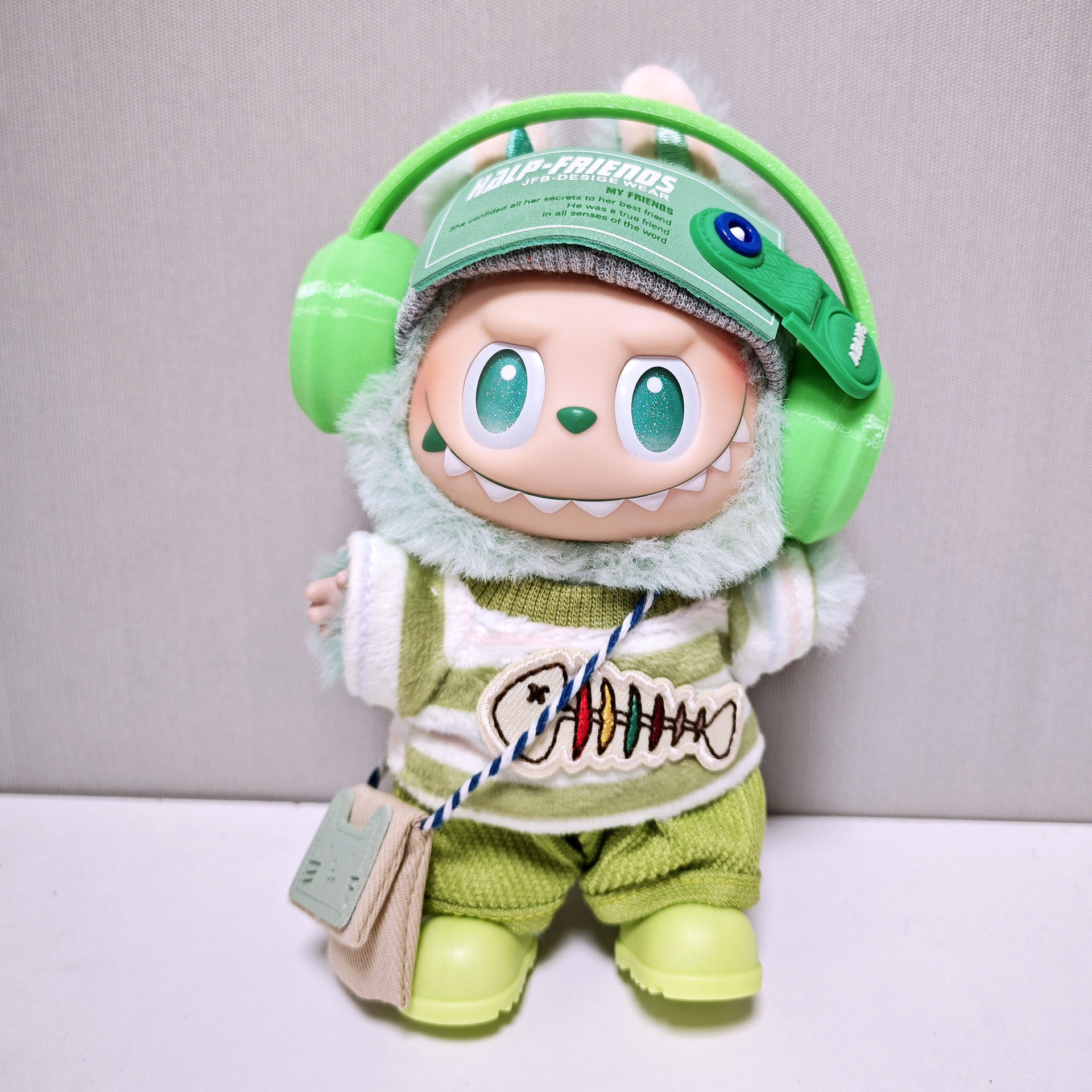 一二三代拉布布衣服鱼骨头套装