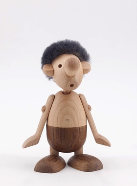 深圳小商品工艺品实木小矮人丹麦风玩偶人家居装饰木偶人小摆件