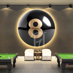 2025新款时尚台球厅桌球室装饰画画潮牌创意司诺克俱乐部背景墙挂