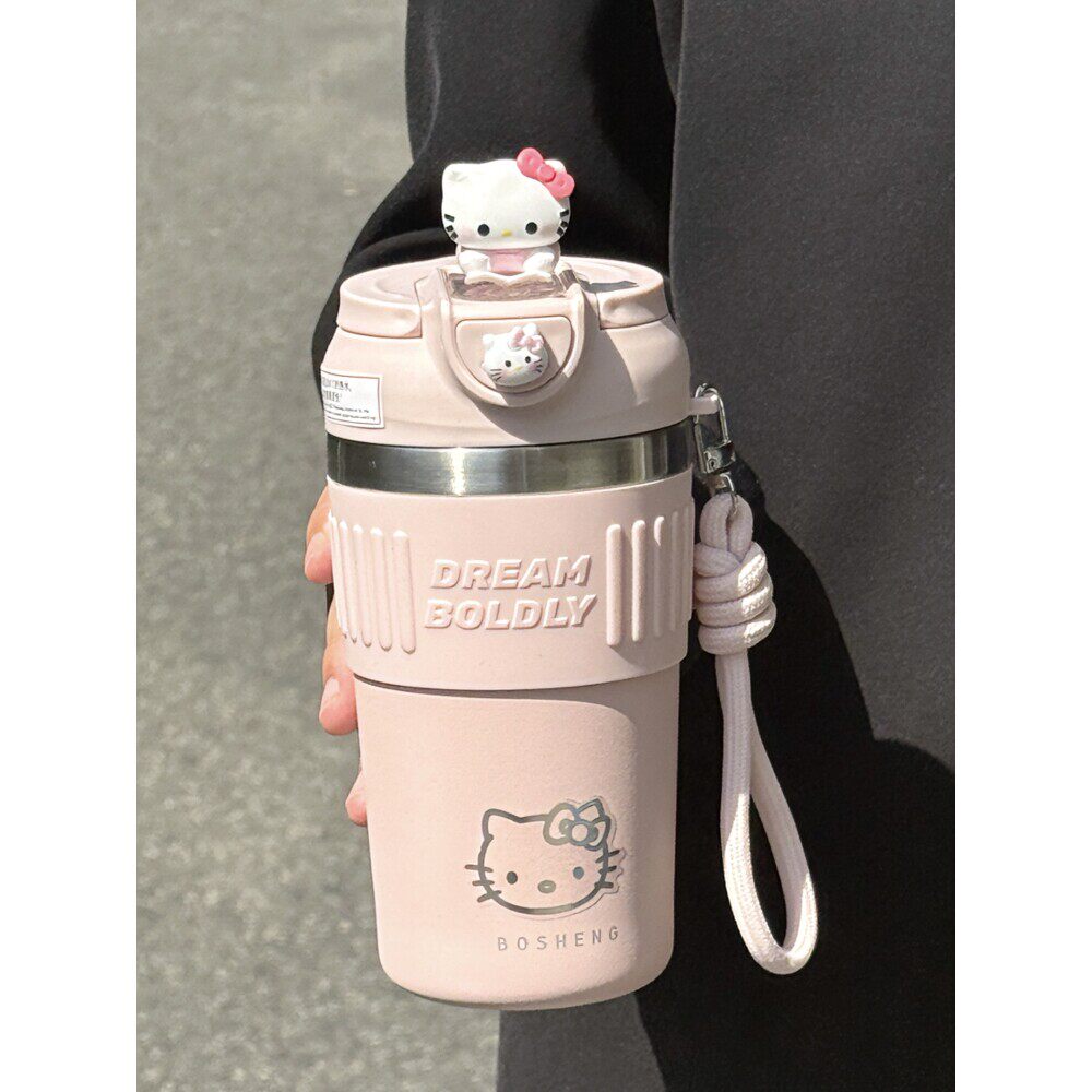 德国精工hellokitty可爱咖啡杯2025新款女生保温水杯学生上学专用