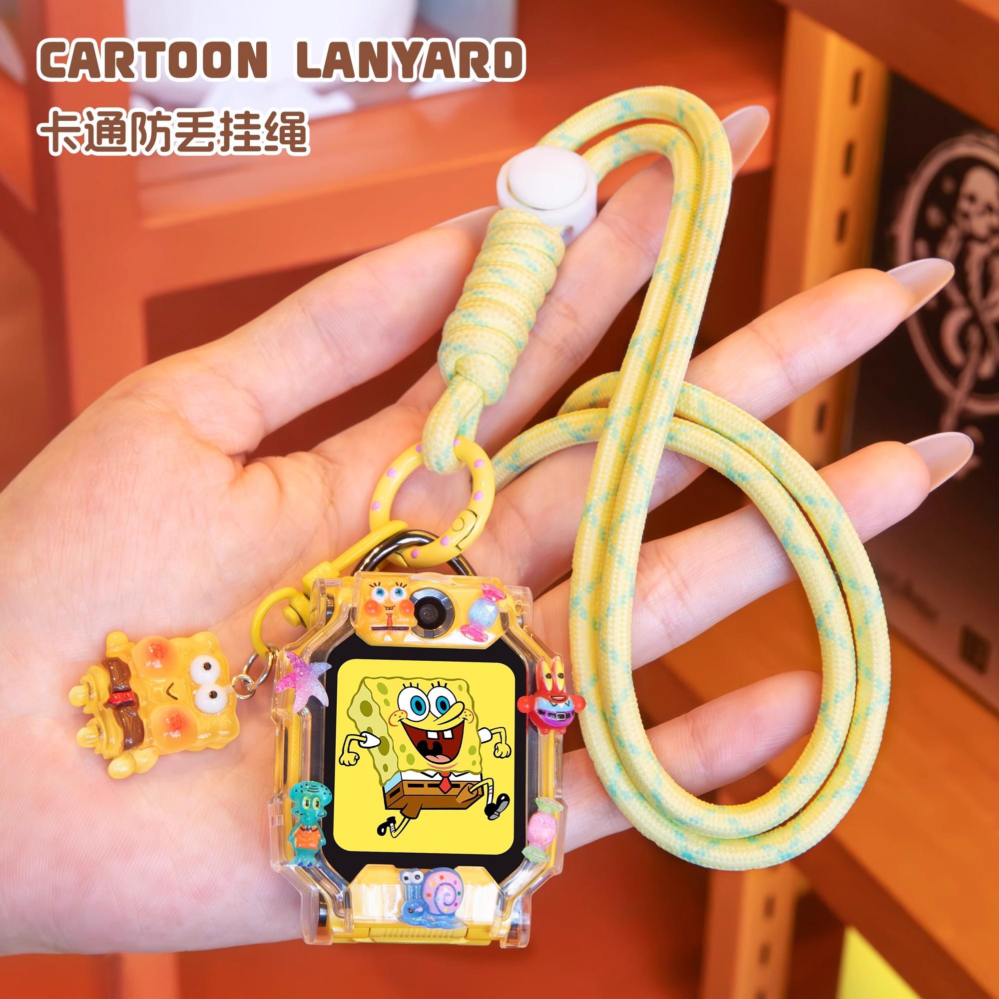 适用小天才手表D5表带N5挂脖套U5Q3卡通保护壳吊坠挂套挂绳N3U3D3