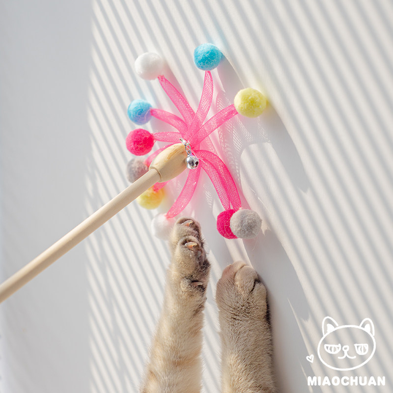 『喵川铺子』木杆逗猫棒长杆猫咪自嗨铃铛猫玩具小猫解闷神器耐咬,宠物/宠物食品及用品,逗猫棒,淘宝优惠券,粉丝福利购,淘宝优惠卷