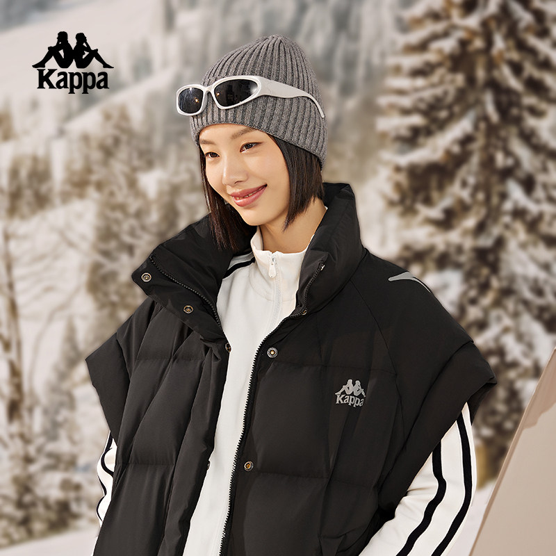 Kappa卡帕羽绒马甲新款女冬立领防风无袖羽绒宽松户外背心,运动服/休闲服装,羽绒马甲,淘宝优惠券,粉丝福利购,淘宝优惠卷