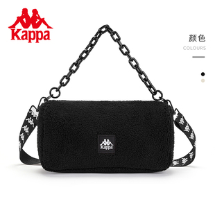Kappa卡帕斜挎包新款女冬羊羔绒腋下包串标时尚小方包K0D88BX70