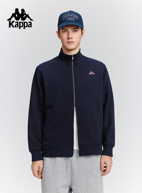 Kappa卡帕背靠背运动外套男2025秋季新款休闲针织立领开衫上衣女