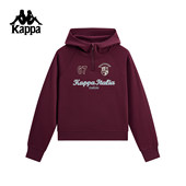 Kappa卡帕背靠背运动连帽卫衣女新款 上衣 索罗娜休闲半拉链套头衫