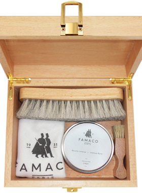 法国FAMACO铂金系列原装进口真皮闪亮膏镜面抛光鞋蜡固体鞋蜡