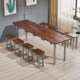 员工食堂餐桌椅组合挂凳快餐厅店商工厂4人6人8人学校组合款 面馆