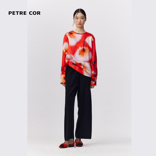PETRE COR 独立设计师官方店24秋冬真丝圆领上衣